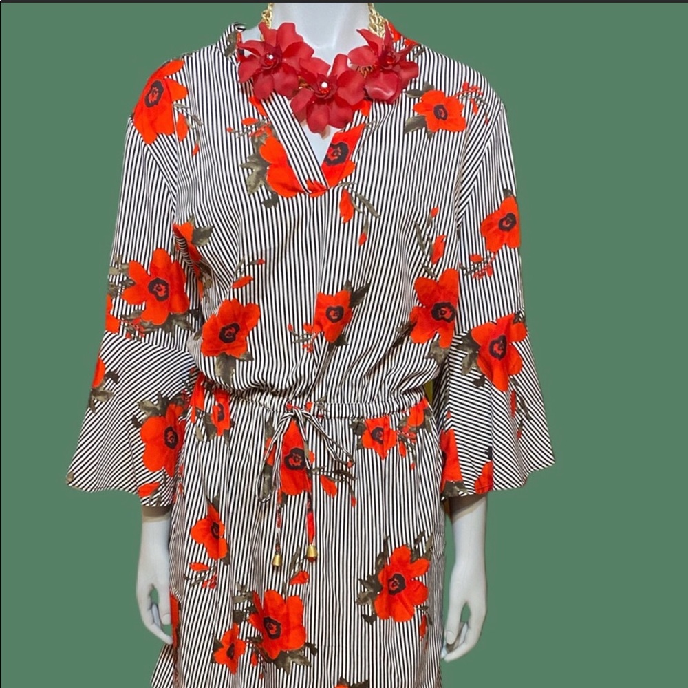 (SOLD) Rose🌹Stripe Dress